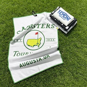Toalla de Golf de Microfibra Tipo Waffle con Logotipo Personalizado al por Mayor, con Clip de Mosquetón - Product Image 1