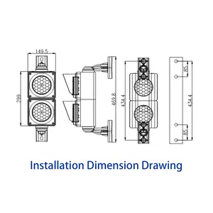 2 Units 100mm Mini Plastic Housing LED Red And Green Traffic Lights With Spider Web Lens Semaphore