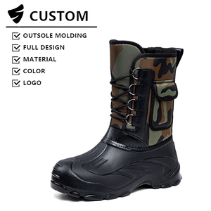 Stivali da Neve <span class=keywords><strong>Invernali</strong></span> da <span class=keywords><strong>Uomo</strong></span>, Stivali da Pesca Isolati con Collo Alto, Impermeabili, Caldi, Antiscivolo, per Lavoro e Ciclismo, con Infilatura Facilitata - Product Image 6