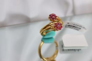 Anello in pietra preziosa in argento Sterling Vintage senza tempo da donna impegno di fidanzamento rosa granato taglio principessa anelli impilabili - Product Image 4