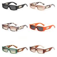 Lunettes de soleil tendance à monture léopard, petites et carrées, pour hommes et femmes