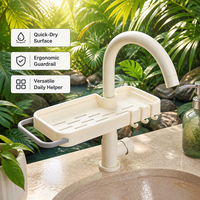 Support d'éponge réglable pour robinet, en plastique durable, installation facile