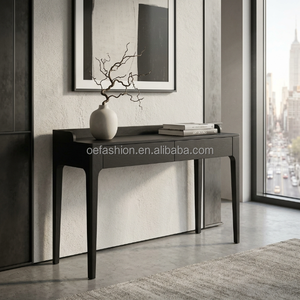 Bureau d'écriture moderne en chêne noir pour suite d'hôtel de luxe |   Console de salle de bain minimaliste en bois sur mesure pour villa |   FF&E <span class=keywords><strong>commercial</strong></span> OEM - Product Image 5