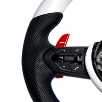 Volant personnalisé en fibre de carbone pour BMW F30 F32 F10 F20 F12 M3 M4, style sport en cuir