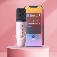 Vente chaude 2024, micro karaoké Bluetooth pour salon, haut-parleur karaoké, 2 micros sans fil, machine karaoké pour enfants, haut-parleur