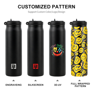 OEM ODM 32oz Dustproof Straw Outdoor <b>Camping</b> Flask 1000ml Stainless Steel Insulated Hidden Handle Gym Sports Water Bottle - Product Image 5