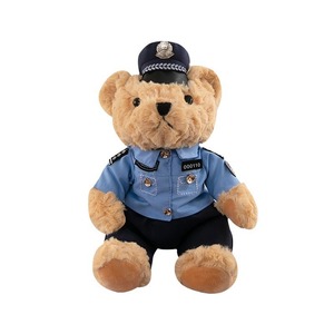 Atacado <span class=keywords><strong>Teddy</strong></span> <span class=keywords><strong>Bear</strong></span> Plush Toy Policial Uniforme Máquina Cupcake Boneca Urso De Polícia Malha Polícia Tráfego Urso Boneca Traje - Product Image 5