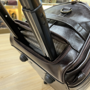 Vêtement de grande capacité Sac polochon <span class=keywords><strong>Vintage</strong></span> en cuir de vachette véritable <span class=keywords><strong>Trolley</strong></span> Suit Weekender Voyage Sac pliable pour hommes - Product Image 2