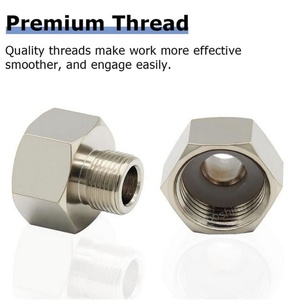 Raccord de tuyauterie 1/2 femelle vers 3/8 mâle en laiton, adaptateur de tuyau d'eau, adaptateur de compression pour robinet - Product Image 5