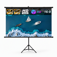 Écran de projection 4K 84 pouces, écran de projection à courte focale, écran de projection extérieur 84 pouces, écran de projection sur pied escamotable