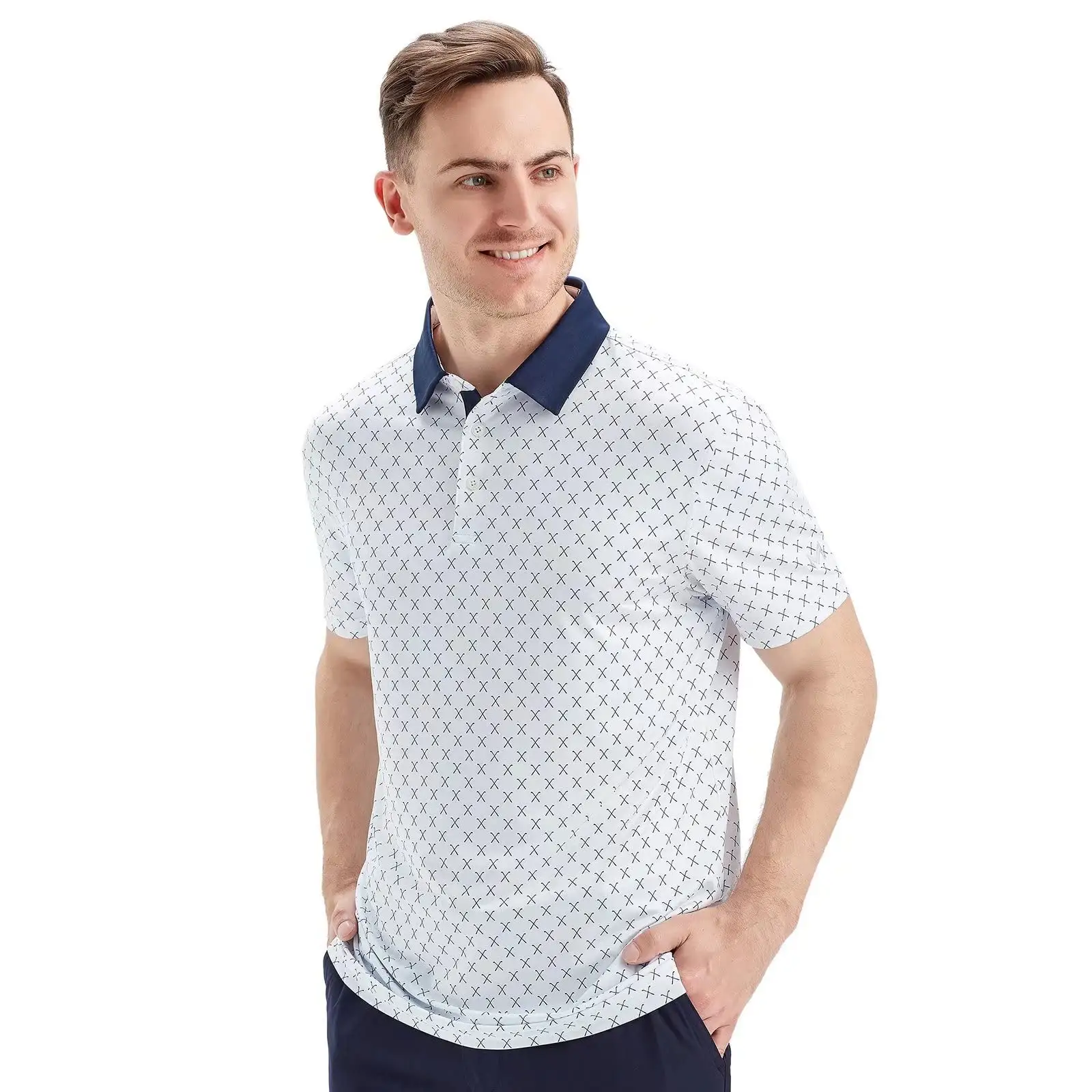 High Quality Custom Golf Shirts Quick-dry Printing Logo Short Sleeve Polo Shirts Men Leisure Sports Men's T-shirts