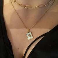 Collar con Colgante de Inicial K en Plata de Ley 925 Chapada en Oro de 18k, Joyería de Proveedor Chino de Alibaba Golden, para Mujer