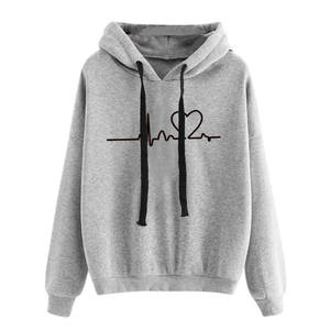 <span class=keywords><strong>Felpa</strong></span> da donna all'ingrosso e <span class=keywords><strong>felpa</strong></span> con cappuccio da donna con cappuccio stampa Casual pullover da <span class=keywords><strong>ragazza</strong></span> manica lunga primavera autunno inverno - Product Image 4