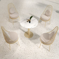 Table et chaises de réception à livraison rapide, bureau de loisirs, salon de thé, petites tables et chaises rondes pour repas