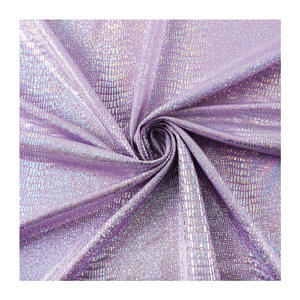 Tissu extensible brillant métallisé chatoyant arc-en-ciel effet peau de serpent 160GMS polyester spandex pour vêtements rideaux - Product Image 5