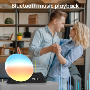 2023 nouvelle lampe de réveil alarme de lever de soleil RGB + CW intégré 15 bruit blanc led veilleuse réveil numérique pour enfants bébé chambre - Product Image 4