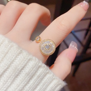 High Quality Zircon <strong>Spin</strong> <strong>Ring</strong> Women Personalized Fashionable Real Gold Plated Open <strong>Ring</strong> - Product Image 3