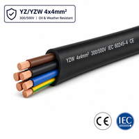 Câble de commande basse tension flexible à quatre conducteurs en cuivre, isolé XLPE, gaine PVC, 4x4mm, IP44, pour centrale électrique et applications industrielles