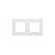 Marco de 2 elementos, diseño moderno, acabado en blanco, apto para instalaciones eléctricas, ideal para combinar con interruptores y... - Product Image 1