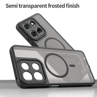 Étui de téléphone portable antichoc avec anneau magnétique et recharge sans fil en TPU+PC fin mat pour OnePlus 13/13R/15/15R