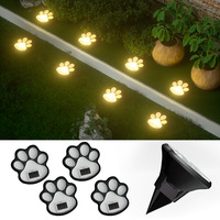Nouvelle Lampe Solaire Créative à LED en PVC en Forme de Patte d'Animal, Étanche pour Jardin, Petite Taille, Griffe de Chat, Angle de Faisceau 360°, 6500K