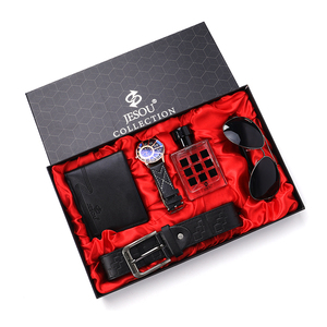 Produttore Personalizzato <span class=keywords><strong>Uomo</strong></span> <span class=keywords><strong>Cintura</strong></span> Regalo <span class=keywords><strong>Portafoglio</strong></span> Orologio Profumo 5-Piece <span class=keywords><strong>Set</strong></span> Regalo <span class=keywords><strong>Set</strong></span> di Imballaggio - Product Image 2