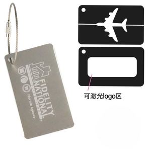 Étiquettes de bagages en alliage d'aluminium multicolores avec logo personnalisé, étiquettes de voyage, étiquettes d'identification, cartes de nom pour bagages - Product Image 3