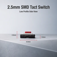 TS6037A-025C(R)-G8 6.0x3.7mm 2.5mmhight Petit Bouton SMT Commutateur Rouge Stem Tact Switch