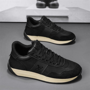 Nouvelles <span class=keywords><strong>chaussures</strong></span> de sport décontractées Forrest Gump pour hommes, à semelle épaisse, antidérapantes, noires, à lacets, tendance et polyvalentes pour l'été - Product Image 2