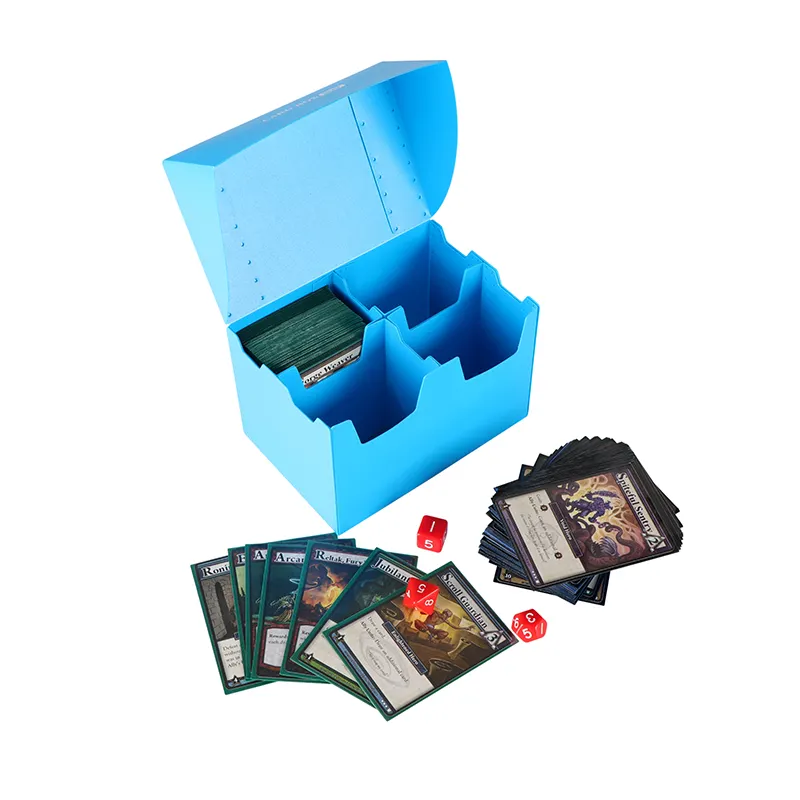 HENWEIPPプラスチックカスタマイズ美容フリップ大容量デッキゲーム折りたたみカード収納ボックス