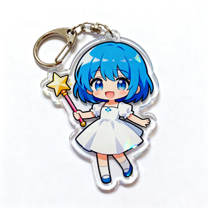 Ujoy Gift Custom Acrylic Keychain Transparent Key Chain Rings for Craft Clear Colorful Pendants DIY Acrylic Charm Wholesale