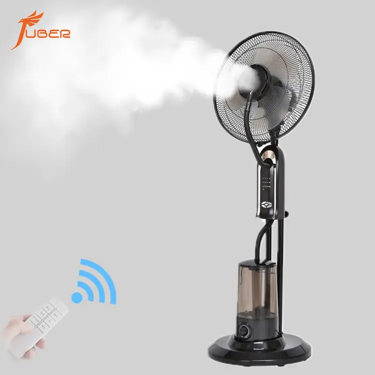 Vente en gros de télécommande 16 pouces humidificateur à ultrasons air intérieur extérieur ventilateur de brouillard d'eau de refroidissement par pulvérisation