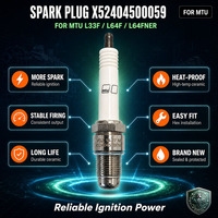 Bougie d'allumage pour moteur à gaz MTU X52404500059, bougie à chambre à précombustion en iridium d'origine pour groupe électrogène au biogaz ou au gaz naturel S4000 L64F L64FNER