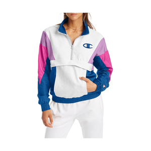 Suéter Deportivo para Mujer Champion Mixed Media, Color: Gris Jaspeado/Azul Real |   100% Auténtico - Product Image 1