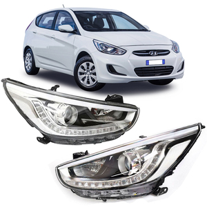 Phare avant pour Hyundai Accent 2012 - 2016 2017, projecteur, lampe de phare, DRL, pièces automobiles 92101-<span class=keywords><strong>1R520</strong></span> <span class=keywords><strong>92102</strong></span>-<span class=keywords><strong>1R520</strong></span> - Product Image 1