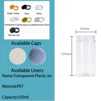 Pot cylindrique transparent en plastique PET, emballage transparent avec col vissé, directement de l'usine, pour cosmétiques, aliments, artisanat