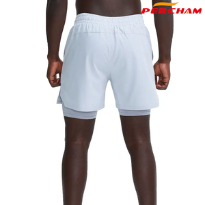 Herren Individuell Gestaltete 2-in-1 Sport- und Freizeithose aus Leichter, Schnell Trocknender Stoffqualität für Erwachsene, Einfarbig für Training und Tennis - Product Image 5