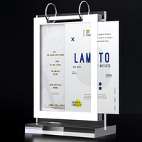 Support de calendrier A4 en acrylique transparent de 4mm d'épaisseur, support multi-pages transparent pour le hall de la banque, lieu d'événement, affichage cosmétique
