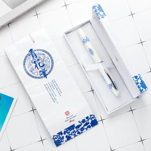 ปากกาลูกลื่นลายจีนสีน้ำเงินขาวคุณภาพดี สำหรับเป็นของขวัญทางธุรกิจ - Product Image 3