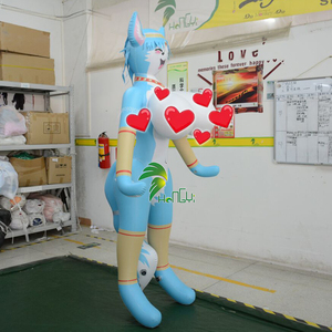 ของเล่นเป่าลมรูปสัตว์ Hongyi ตุ๊กตาแมวสาวอกใหญ่เป่าลม ตุ๊กตาลมชายเซ็กซี่ ตุ๊กตาอนิเมะเป่าลม - Product Image 2