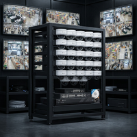4COVR 32-Kanal Sicherheitskamerasystem 8TB HDD 32x5Mp Business Dome KI-Gesichtserkennung Nachtsicht Heimüberwachung App-Ansicht