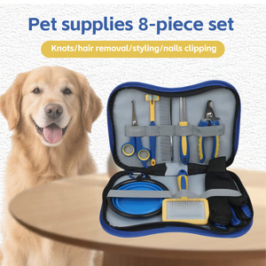 Custom Portable Self-Cleaning Grooming Set for Cats and <b>Dogs</b> Safe Silicone Plastic Flea Comb Toothbrush Shampoo <b>Bath</b> <b>Brush</b> Kit - Product Image 2