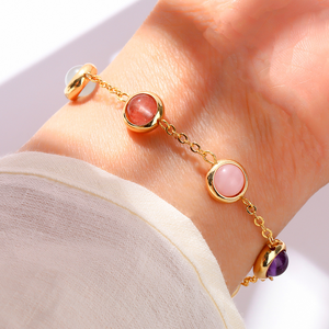 Braccialetti con Gemme Delicate e Popolari, Decorazione in Cristallo Portafortuna, Bracciale in Cristallo per Ragazze - Product Image 2