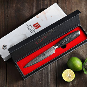 มีดอเนกประสงค์สำหรับครัว ขนาด 5 นิ้ว ผลิตจากเหล็กกล้าดามัสกัสญี่ปุ่น 67 ชั้น ระดับมืออาชีพ - Product Image 6