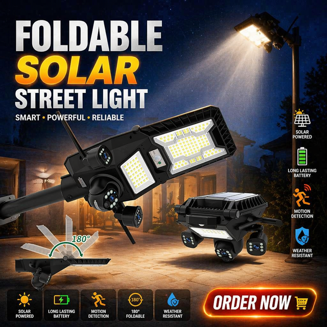 4G LTE Foldable Solar Street Light Camera 6MP Dual Lens V380 Pro Outdoor Security Waterproof Solar Powered Street Lamp Wholesale