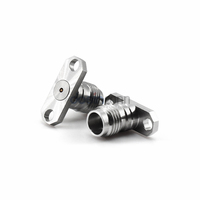 Conector Coaxial RF Hembra de 1.85mm con Frecuencia DC-70GHz, Bajo VSWR de 50 Ohmios, Brida de 2 Orificios para PCB