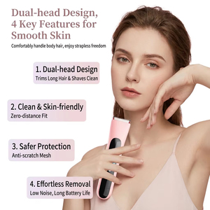 <span class=keywords><strong>Rasoir</strong></span> électrique indolore pour femme, tondeuse bikini professionnelle à double tête, épilateur féminin avec écran numérique LED intelligent - Product Image 4