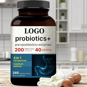 240 Probiotics Capsules 200 Billion CFU 40 Strains Prebiotics Postbiotics Enzymes Gut Health Supplement Prebiotics Postbiotics - Product Image 2