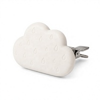 Diffuseur de parfum pour voiture en céramique poreuse en forme de goutte de pluie, clip de ventilation, pierre aromatique pour aromathérapie, désodorisant pour l'intérieur de la voiture