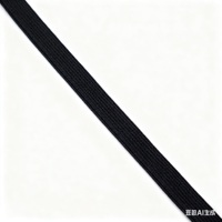 Bandes élastiques en polyester 6 mm 1/4 pouce de large 10 yards durables souples extensibles pour la couture de ceintures de pantalon bricolage artisanat noir
